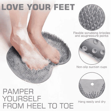 Silicone Foot Scrubber Mat – Wall Mounted