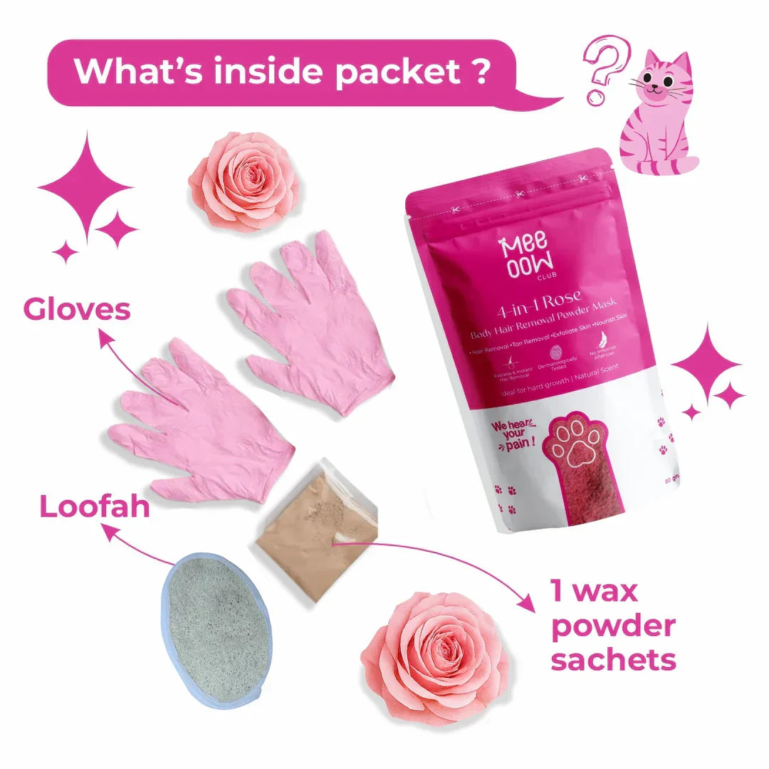 MEOW BODY HAIR REMOVAL WAX POWDER