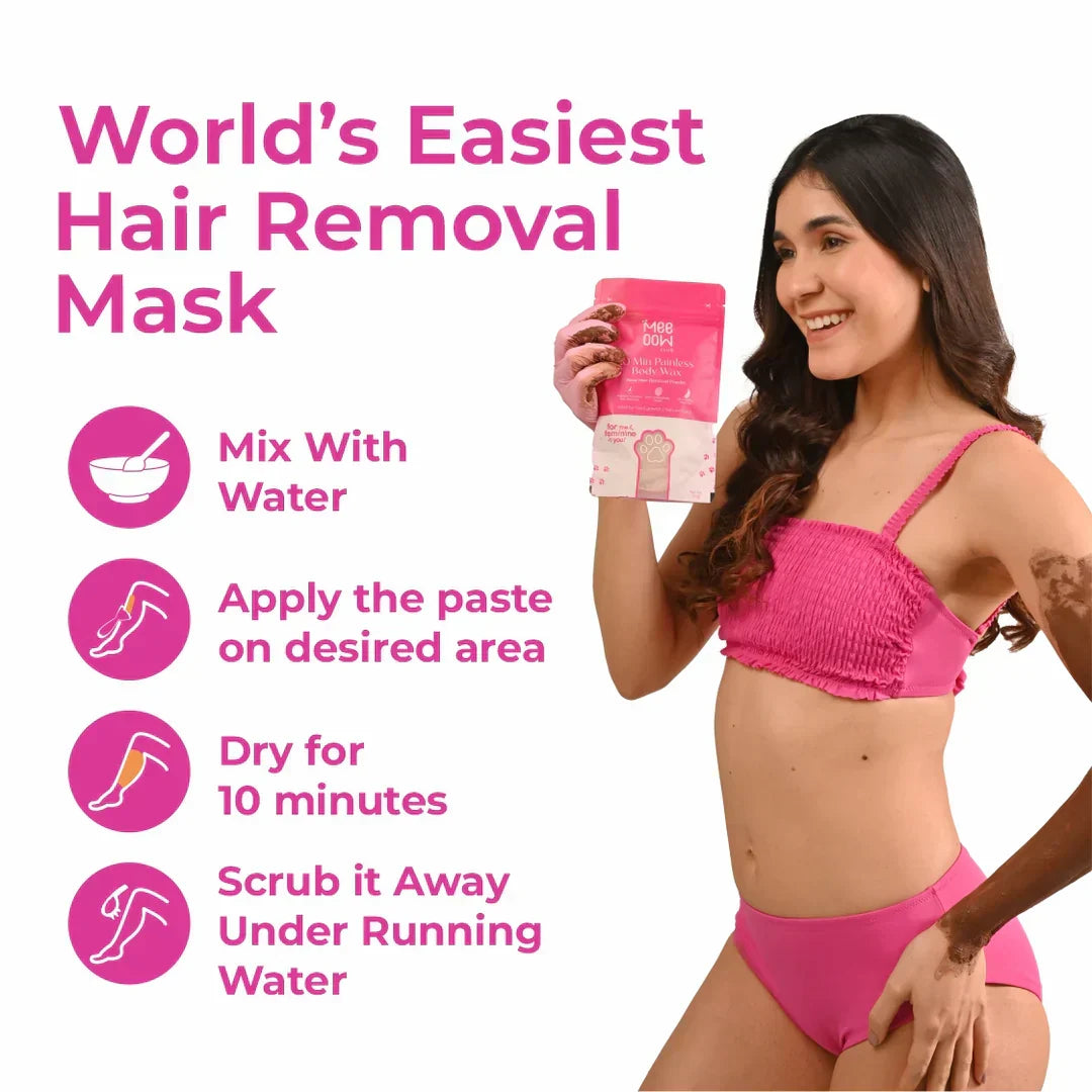 MEOW BODY HAIR REMOVAL WAX POWDER
